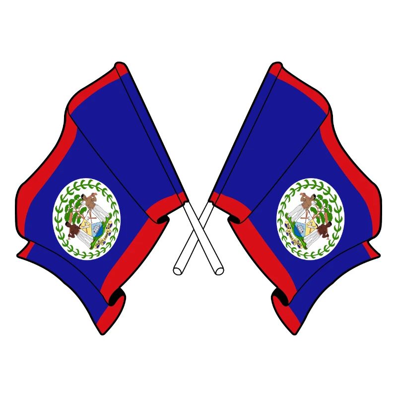 Two flags Belize