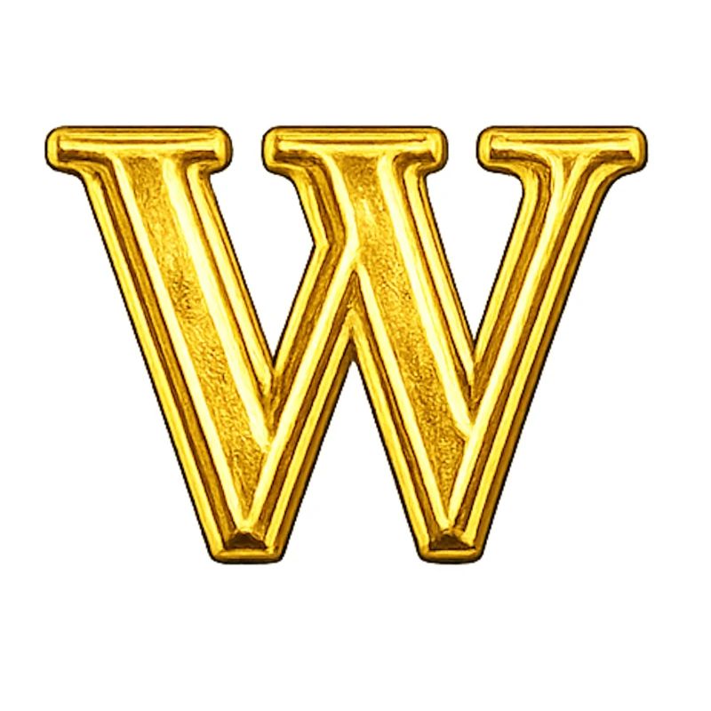 Goldenes W Monogramm