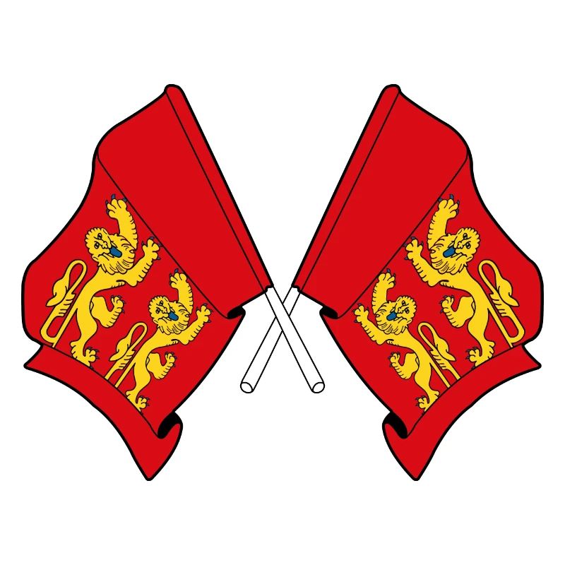 Two flags Normandy or Basse Normandy