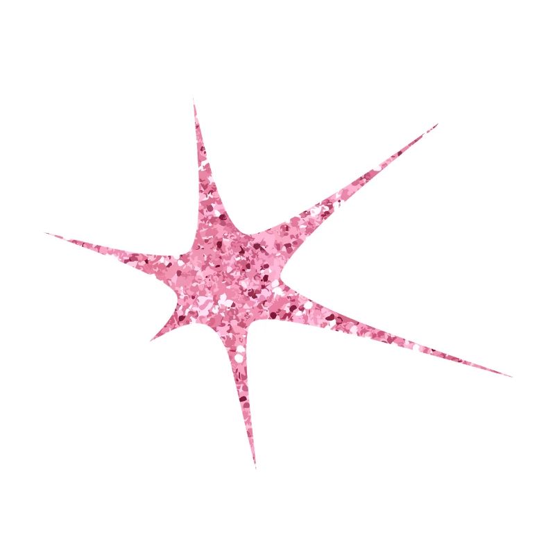 Pink Glitter Starburst Sparkle