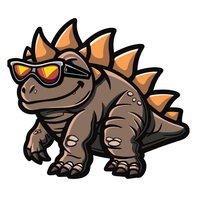 Dinosaur Stegosaurus Comic Cool
