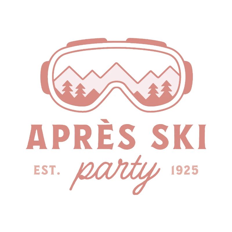 Apres Skiparty, Ski-Mädchen-Abend, pinke Ästhetik
