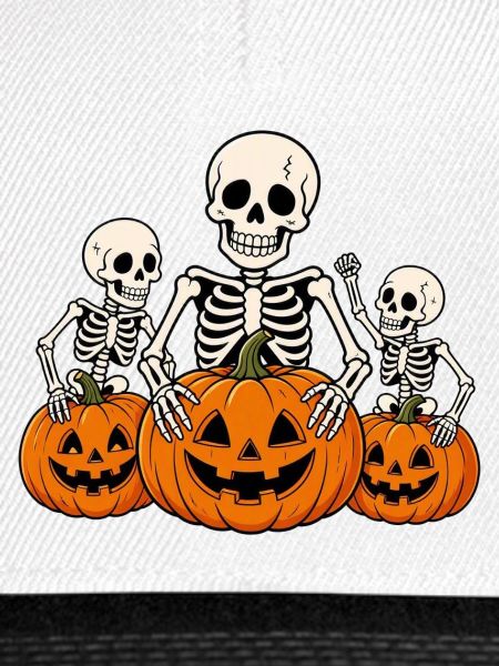 Halloween Skelett Kürbis