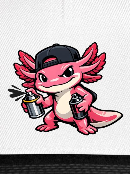 Axolotl beim Graffiti-Sprühen – Sprayer Style