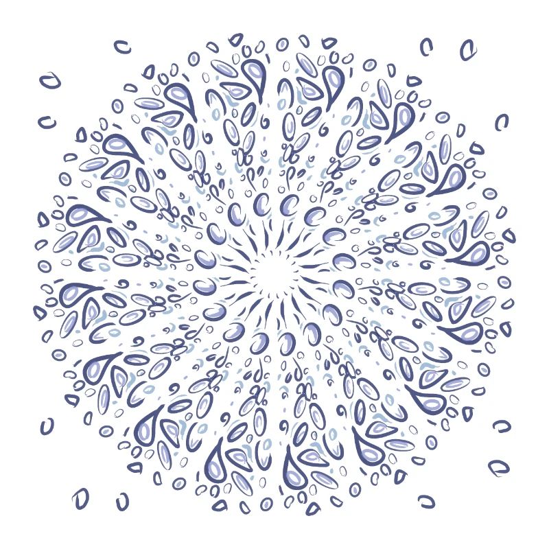 Azure Mandala Bloom