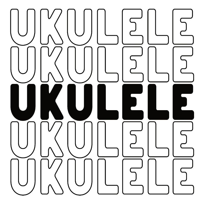 Ukulele typography