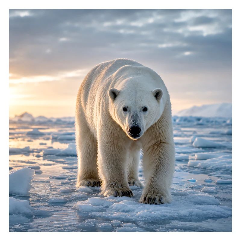 Arktischer Eisbär auf Eis