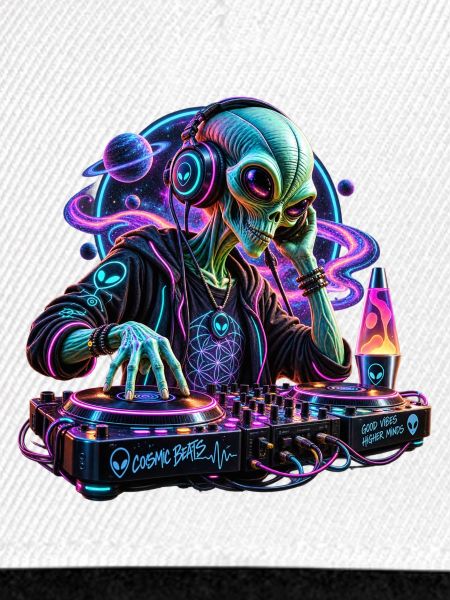 Kosmischer Alien DJ