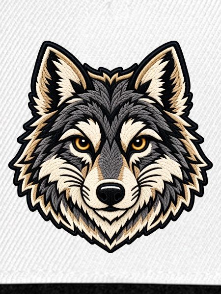 Wolfskopf im Patch-Look 