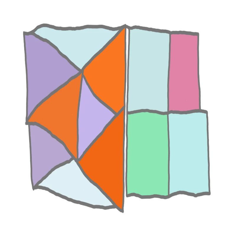 Geometrisches Patchwork-Mosaik