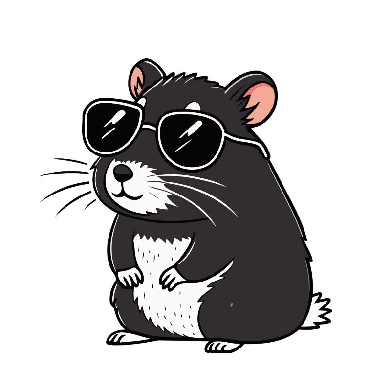 Hmster-chic dunkle Brille