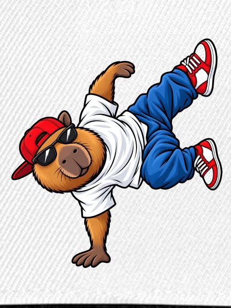 Capybara beim Breakdance