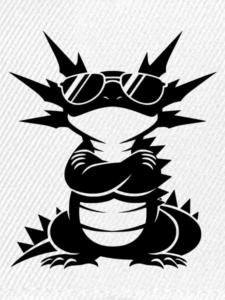 Cooler Axolotl mit Sonnenbrille