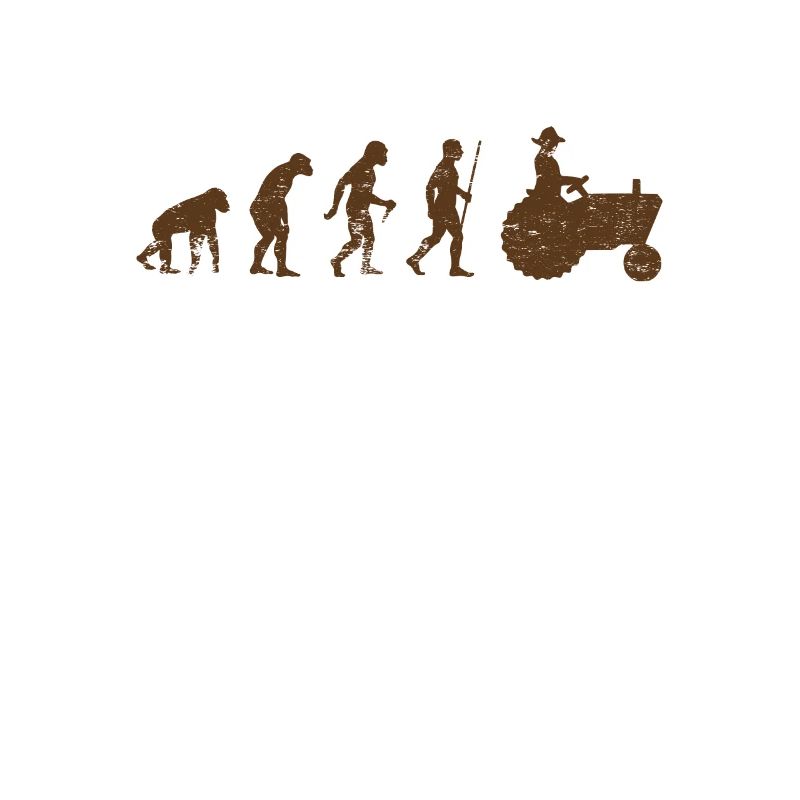 Evolution Tractor Farmer Gift