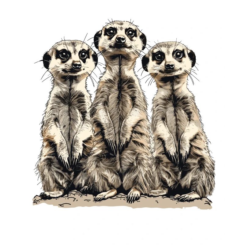Drei Erdmännchen