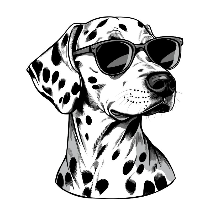 Dalmatiner mit Sonnenbrille