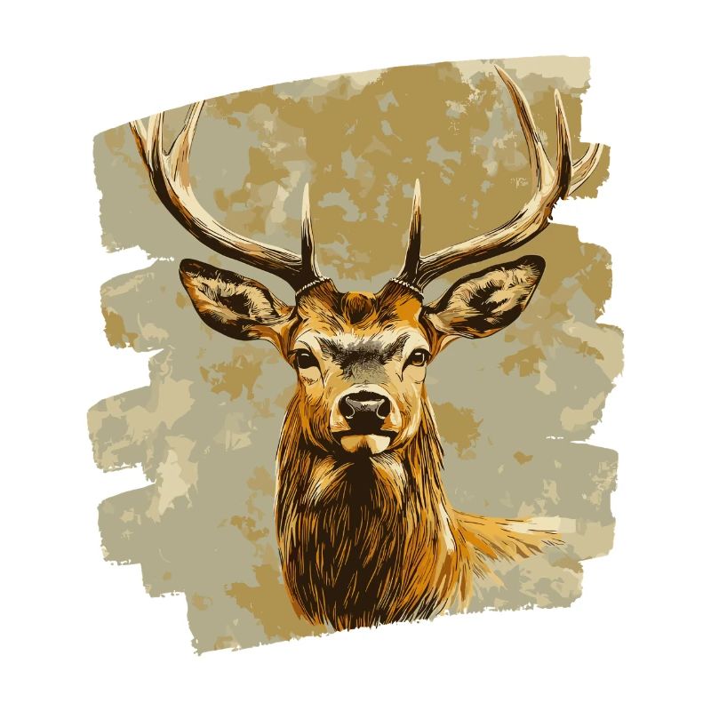 Hirsch mit Geweih
