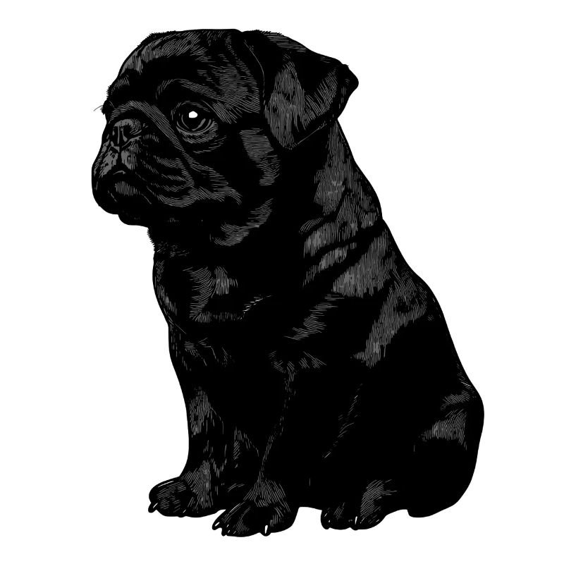 Schwarzer Mops