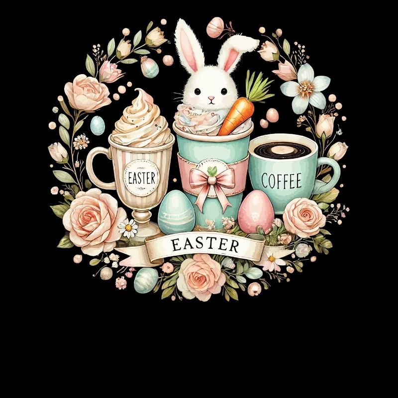 Easter Bunny Coffee Easter Latte Macchiato Design