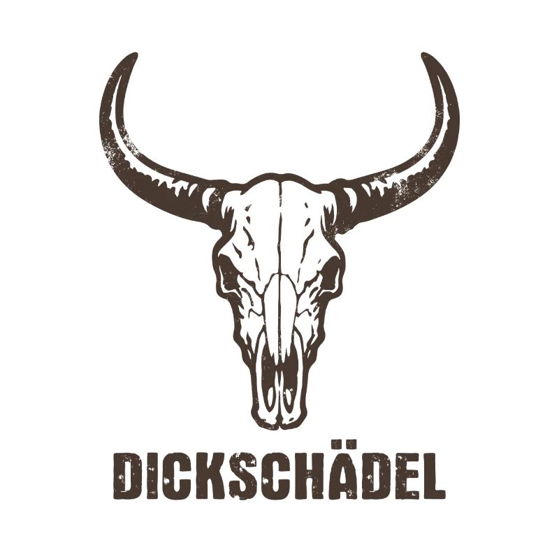 Stierkopf Schädel mit Hörnern - Dickschädel