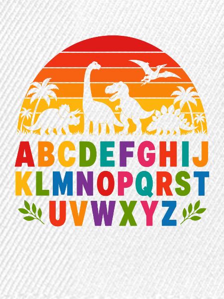 Regenbogen-Dino-Alphabet