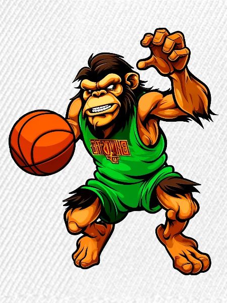 Schimpansen Basketballerin / Basketball Affe