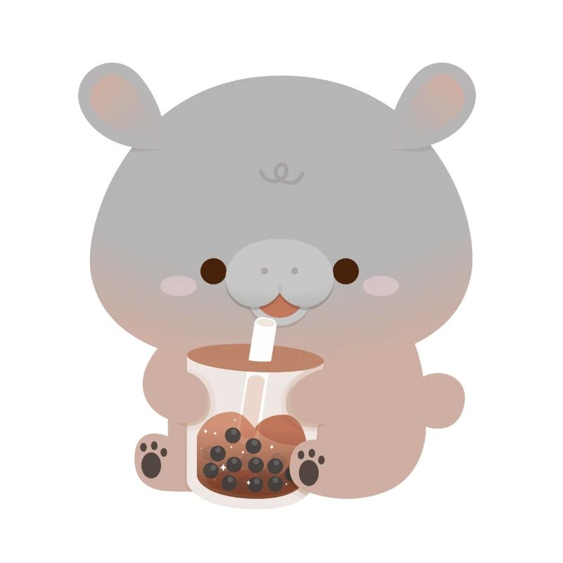 Pygmy Hippo Boba Tea