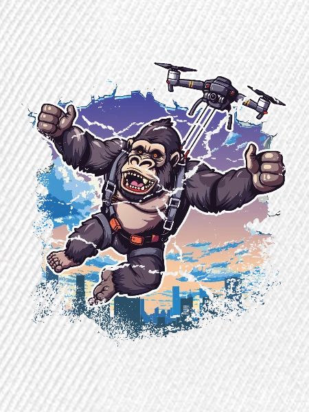 Gorilla Drohne Kinder lustig