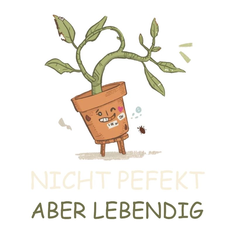 Lebendige Topfpflanze mit Witz