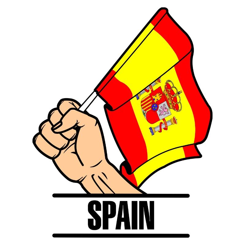 Flagge spanien faust text spanien