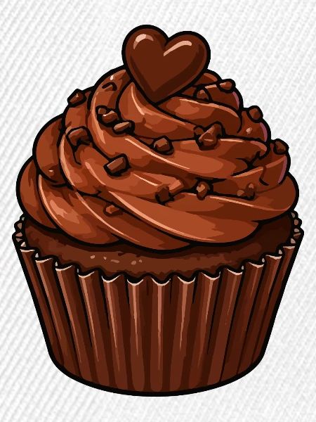 Schoko Cupcake Herzmotiv