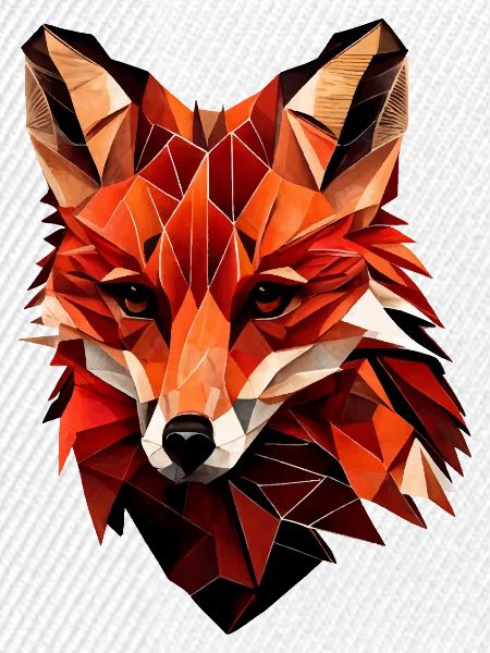 Stilisierter Fuchs, geometrisch