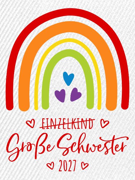 Große Schwester 2027 Boho Regenbogen