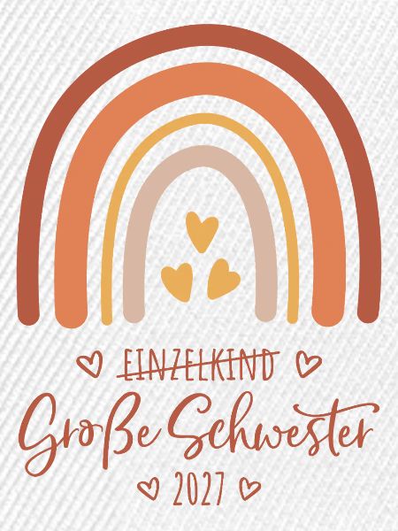 Große Schwester 2027 Boho Regenbogen 