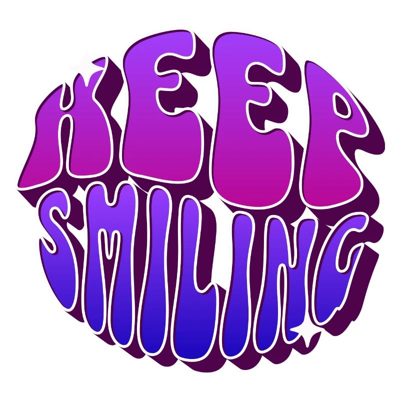 Keep Smiling retro style