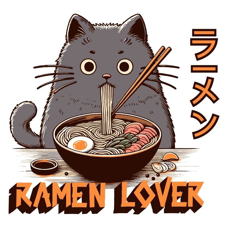 katze isst nudel