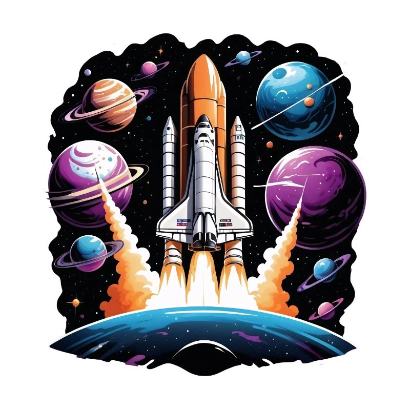 Fusée Astronaute Astronaute Cadeau Spatial Navette