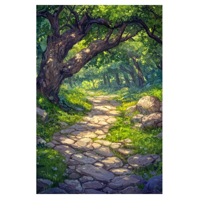 Illustration einer Waldlandschaft