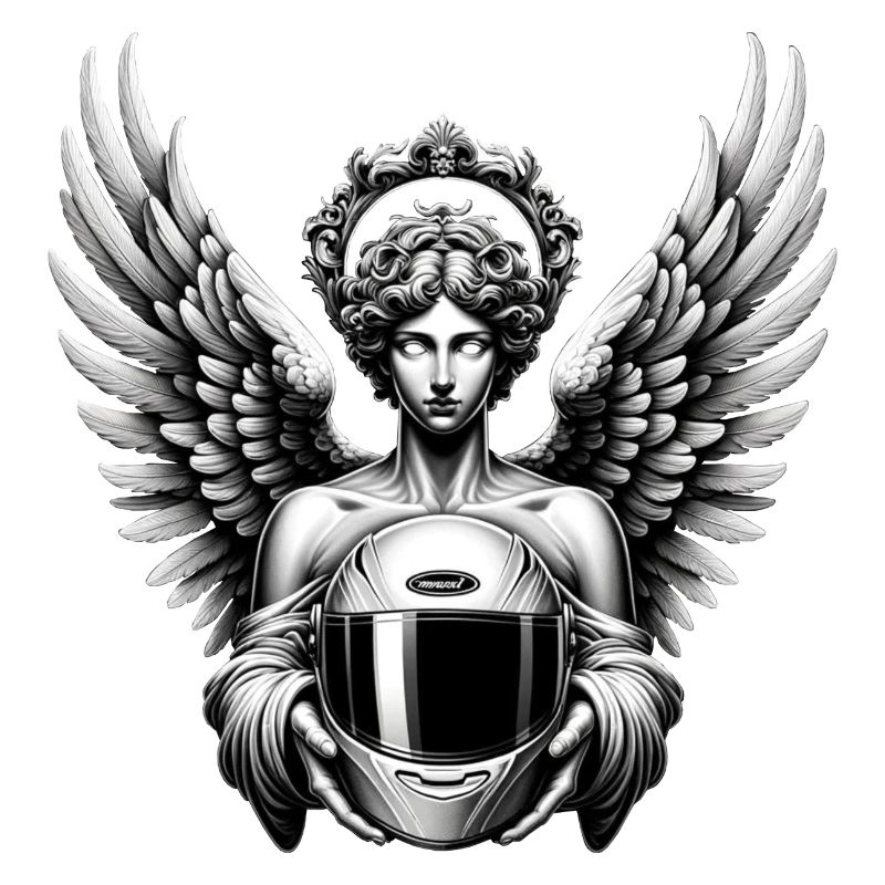 Engel mit Helm