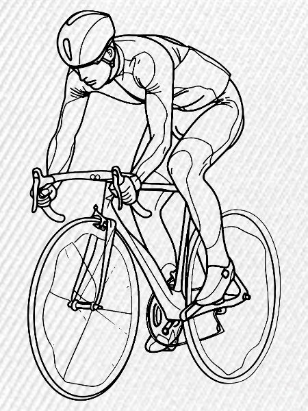 Fahrradfahrer Skizze