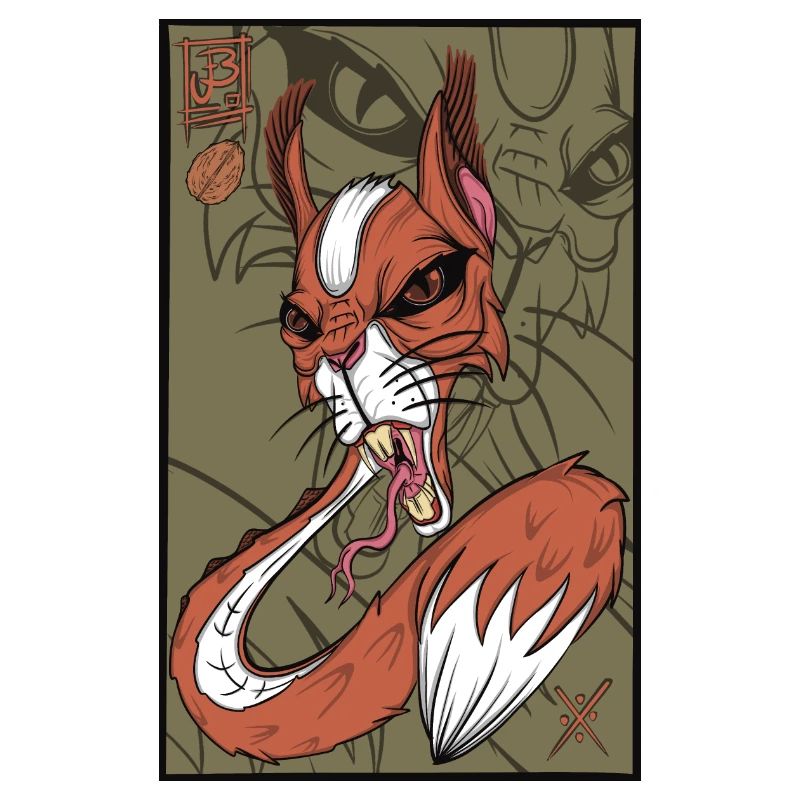 Foxy snake squirrel