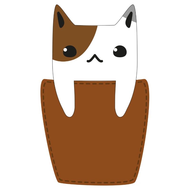 Brusttasche mit Katze