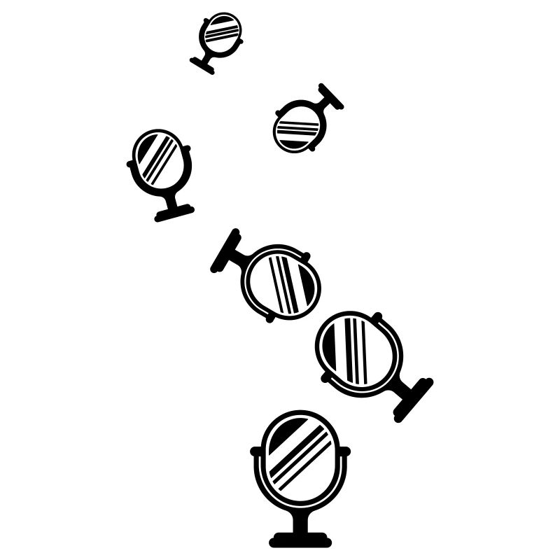 Silhouette de l’icône miroir
