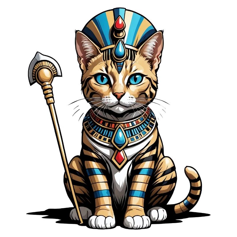 Cat Pharaoh Cat Egypt Pyramid Gift