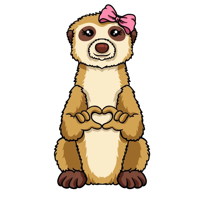 Erdmännchenliebe Erdmännchenmama Erdmännchen Herz