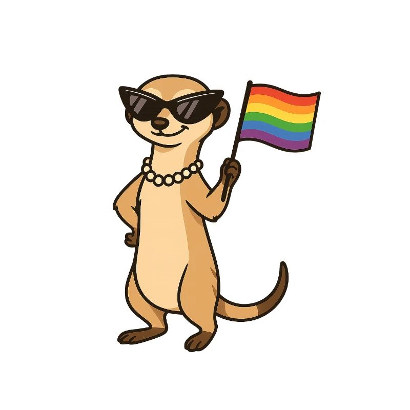 Freches Erdmännchen Pride T‑Shirt
