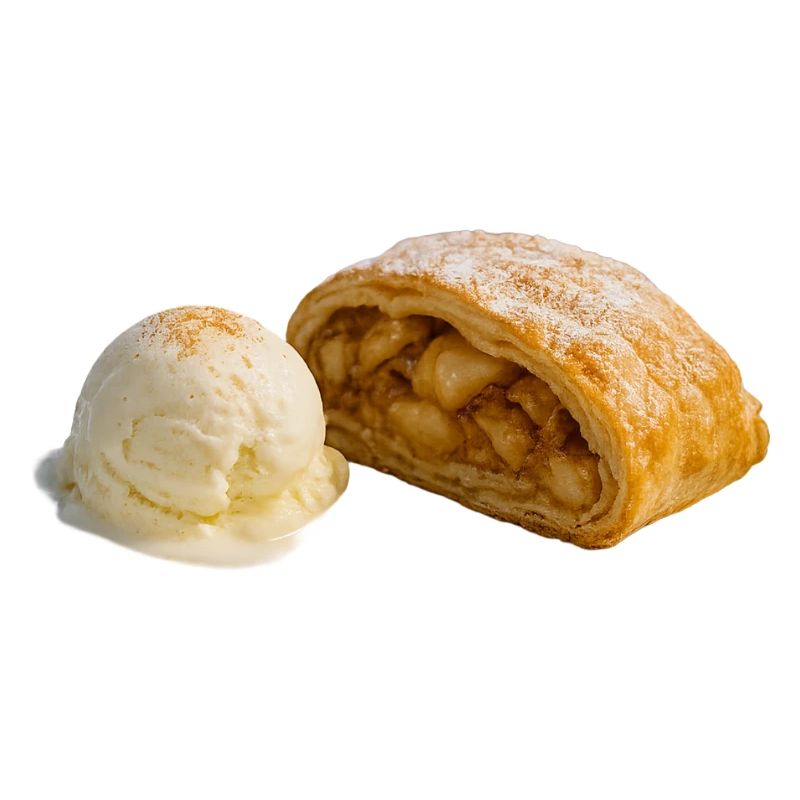 Apfelstrudel mit Vanilleeis
