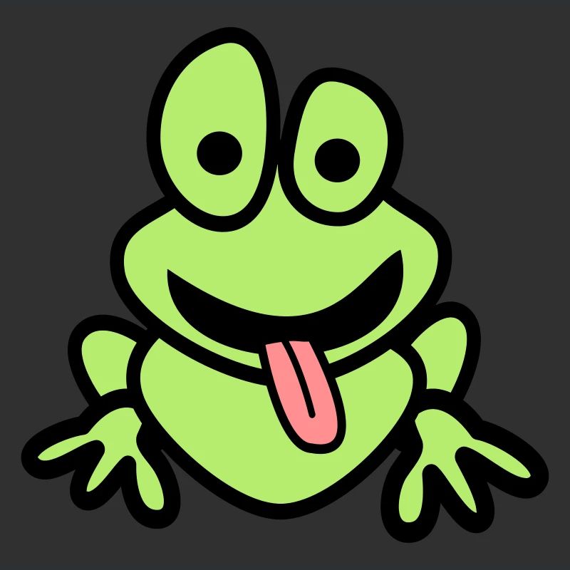 Frog avec la langue