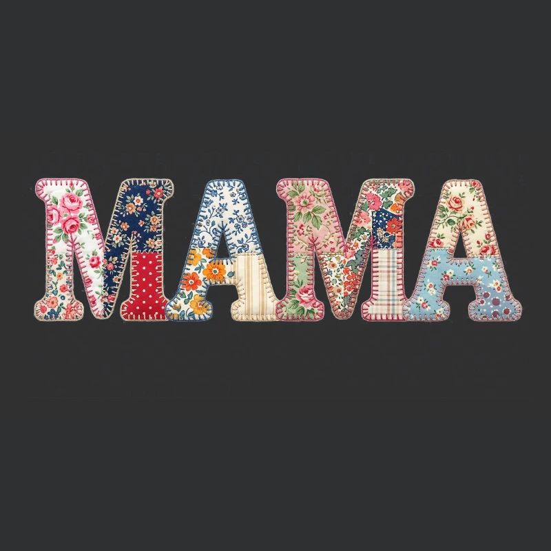 Mama Patchwork Blumen Vintage Muttertag Design
