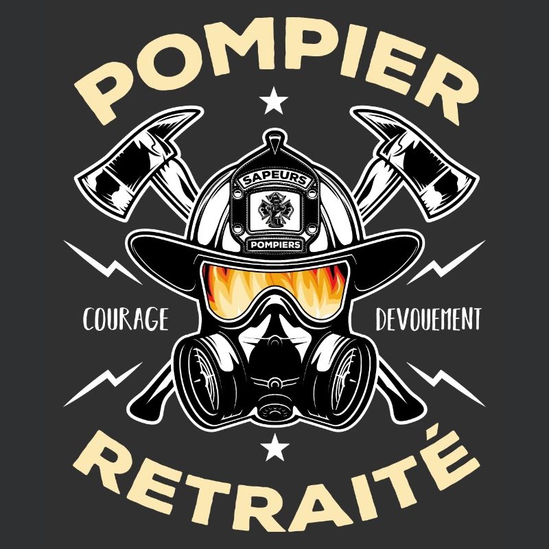 Pompier retraité Courage Dévouement Cadeau pompier